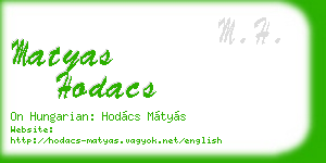 matyas hodacs business card